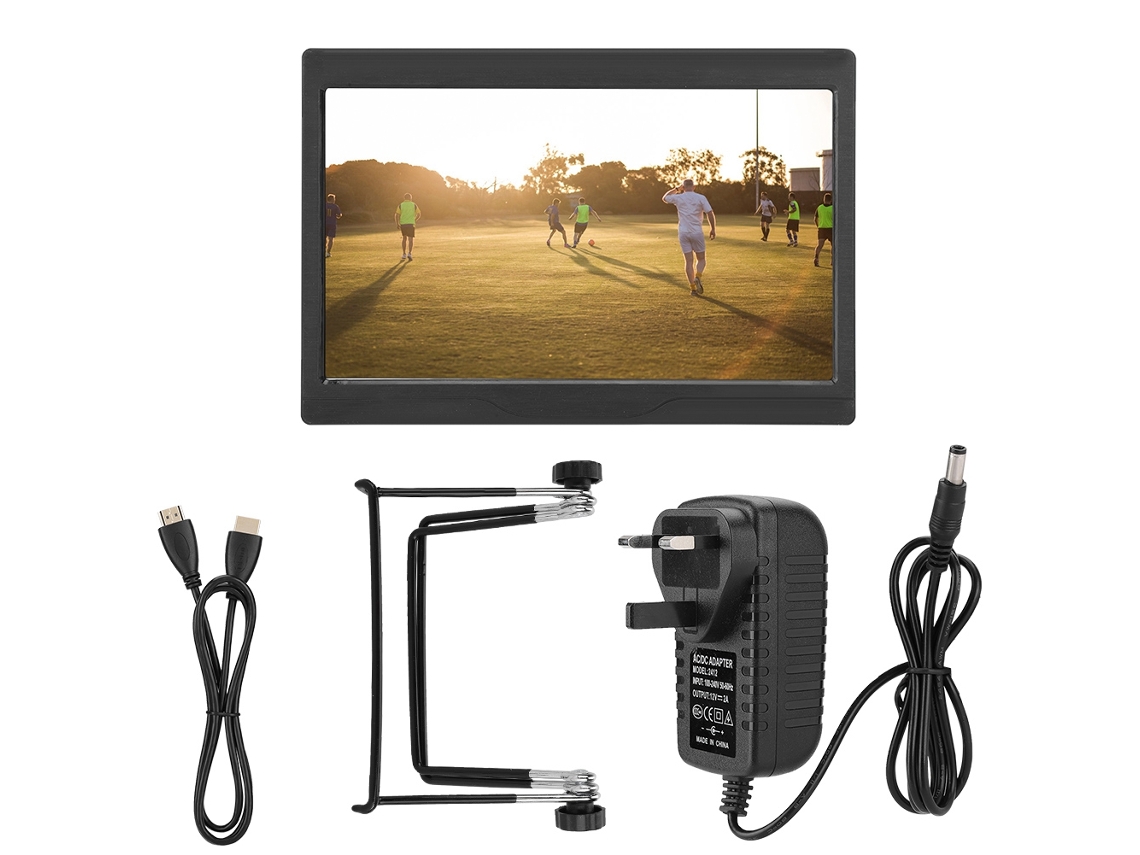 Monitor Portátil Ips De 10,1 Pulgadas Con Pantalla Led Para Raspberry Pi, Entrada Hdmi/vga/av