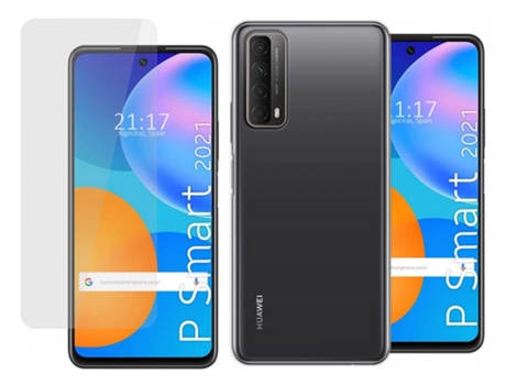 Carcasa + Protector de Pantalla Huawei P Smart 2021 TUMUNDOSMARTPHONE Pack Transparente
