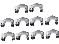 Slowmoose 10 ganchos de hierro para jardinería con tornillos, dobles.