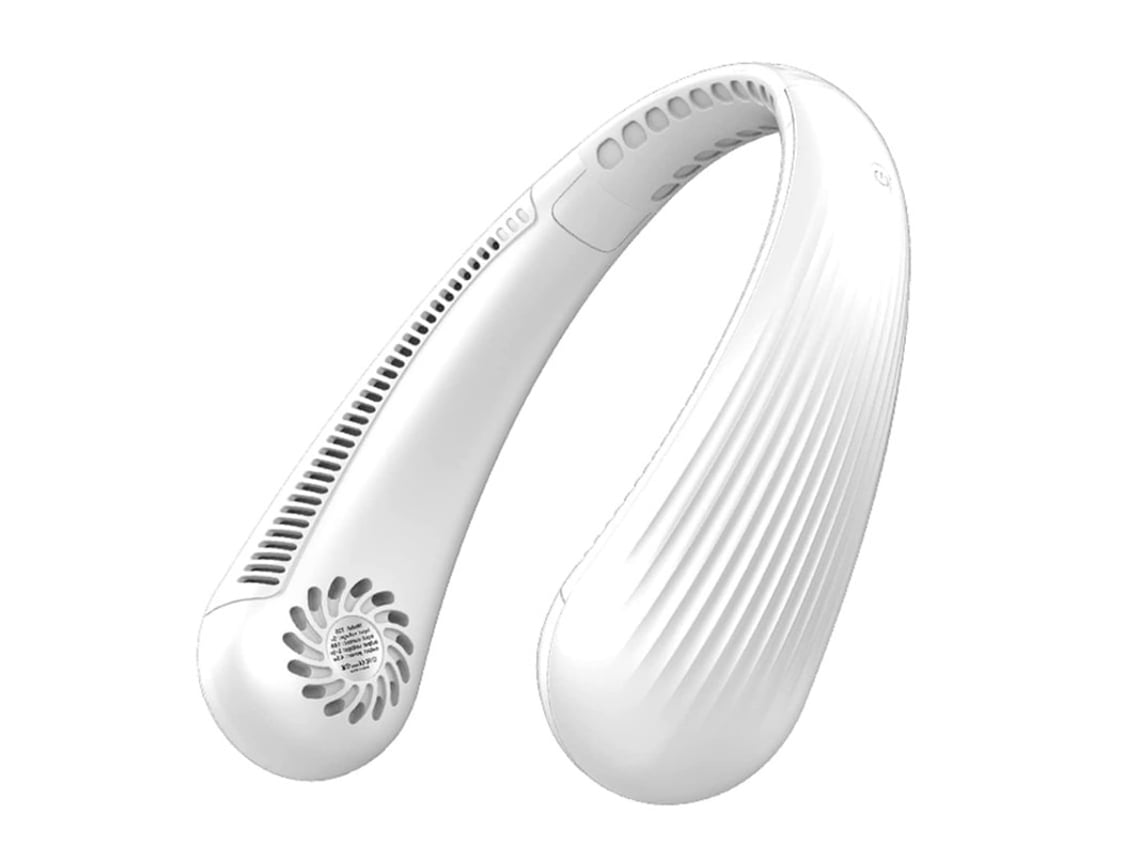 Ventilador De Pescoço Usb Wearable 3 Velocidades (branco)