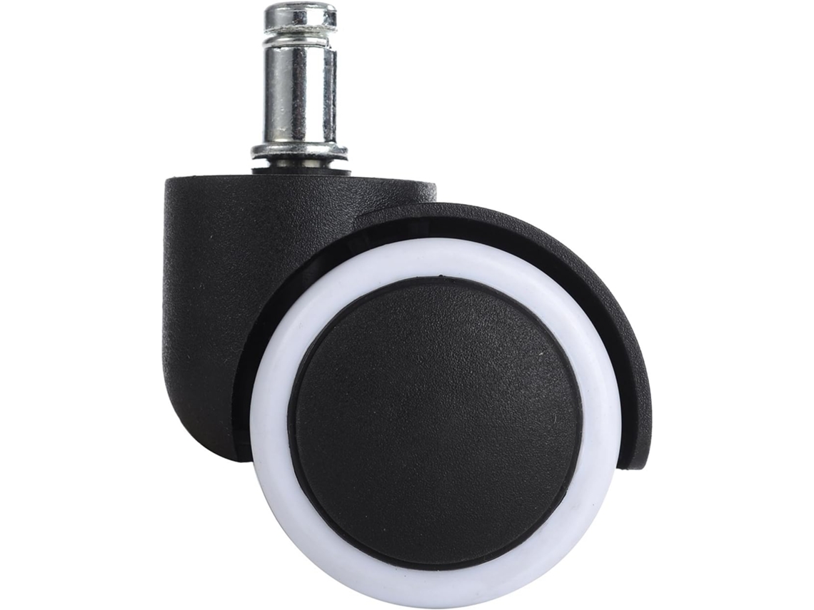 Ruedas universales para silla de oficina, funcionamiento silencioso y resistente para un deslizamiento suave en suelos duros, juego de 5 piezas de fácil instalación.