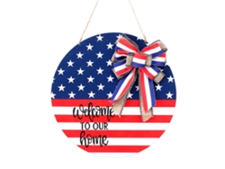 Regalo Impresionante, Decoración Para Todas Las Estaciones, Letrero Luminoso Para Puerta, Decoración Rústica, Letrero Patriótico De Bienvenida, Materi