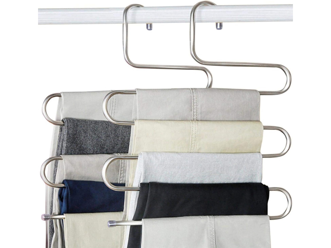 Cabides Para Calças Em Formato De S Cabides Antiderrapantes De Aço Inoxidável 2 Peças 