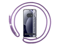 Funda Colgante Transparente Para Xiaomi Redmi Note 15 Pro Plus 5g Con Cordon Morado
