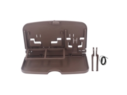 Bandeja multifuncional plegable para comida de coche con soportes para niños, tamaño mediano, para asiento trasero. Color marrón.