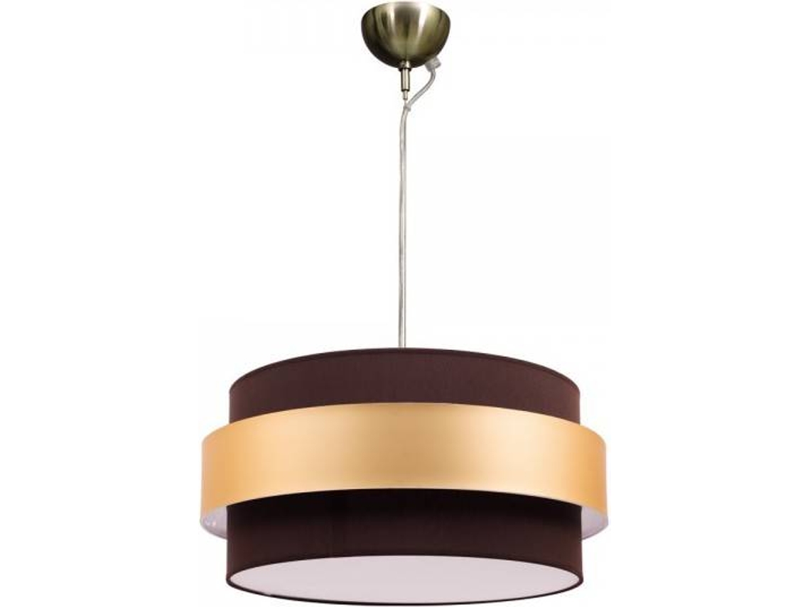 Lámpara de Suspensión FABRILAMP Bremen (Marrón - E27 - 60 W - Textil)