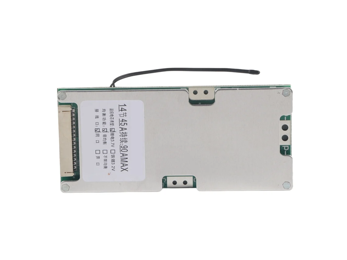 Placa De Protección Bms Para Batería De Iones De Litio 14s 45a Con Carga Balanceada