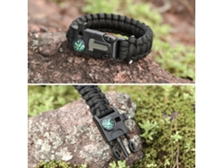 Pulsera Multifuncional De Paracord Para Supervivencia, Camping Y Actividades Al Aire Libre, Brazalete De Cordón De Paracaídas.