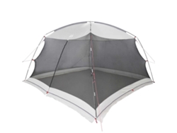 Tienda de campaña con mosquitera y techo gris de 380 x 380 x 225 cm.
