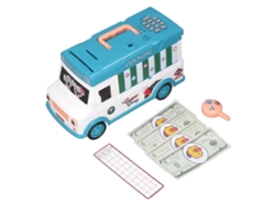 2026-caja De Ahorros Electrónica En Forma De Autobús Con Contraseña, Control Remoto Y Música, Azul