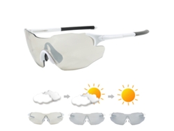 Gafas de sol de ciclismo que cambian de color con protección UV para bicicleta de montaña/Blanco Gertiz