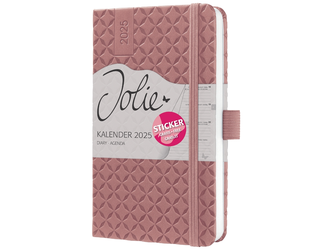 Calendario de Bolsillo SIGEL Jolie Flair 2025 Cuero Sintético Marrón Oxidado
