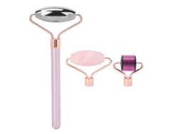Kit De Rolo Facial 3 Em 1 Com Gua Sha - Ferramenta De Beleza Facial Com Rolo De Terahertz, Jade Ondulado E Microneedle
