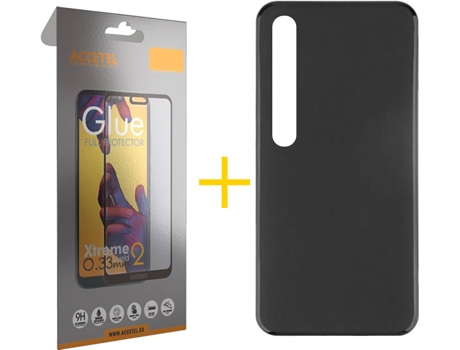Kit Funda + Protector de Pantalla Xiaomi Mi 10 5G ACCETEL Cristal Templado 8384 Negro