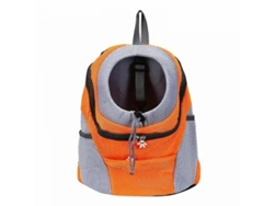 2026-mochila Portátil Para Mascotas Perro Cachorro Frente Malla Viaje S/m Hasta 8kg M Naranja