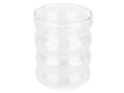 MEOIRUERY Vaso de vidrio resistente al calor inspirado en el bambú, diseño elegante, vaso de agua de vidrio para cocinas, hoteles, cafeterías y refrigeradores, 