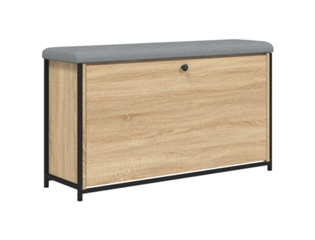 Banco zapatero VIDAXL con cajón abatible roble Sonoma (102x32x56cm)
