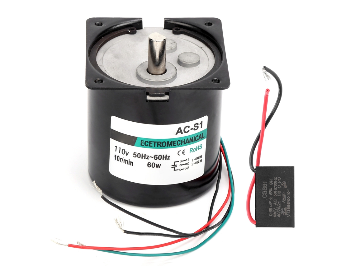 Motor Síncrono De Ca De 60 W Con Eje Excéntrico, Imán Permanente, Baja Velocidad, Alto Par Xd80ktyz 10 Rpm Ca 110 V