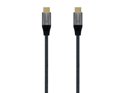 Cable Usb 3.1 Tipo-C AISENS A107-0672 20Gbps 100W/ Usb Tipo-C Macho Usb Tipo-C Macho/ 1.5M/ Gris