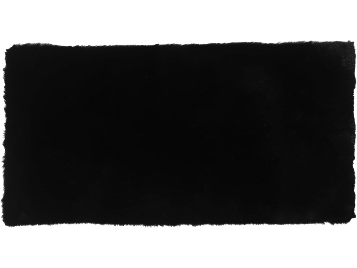 Alfombrilla De Escritorio Negra De Felpa Corta De 40 X 80 Cm, Impermeable Y Antideslizante.