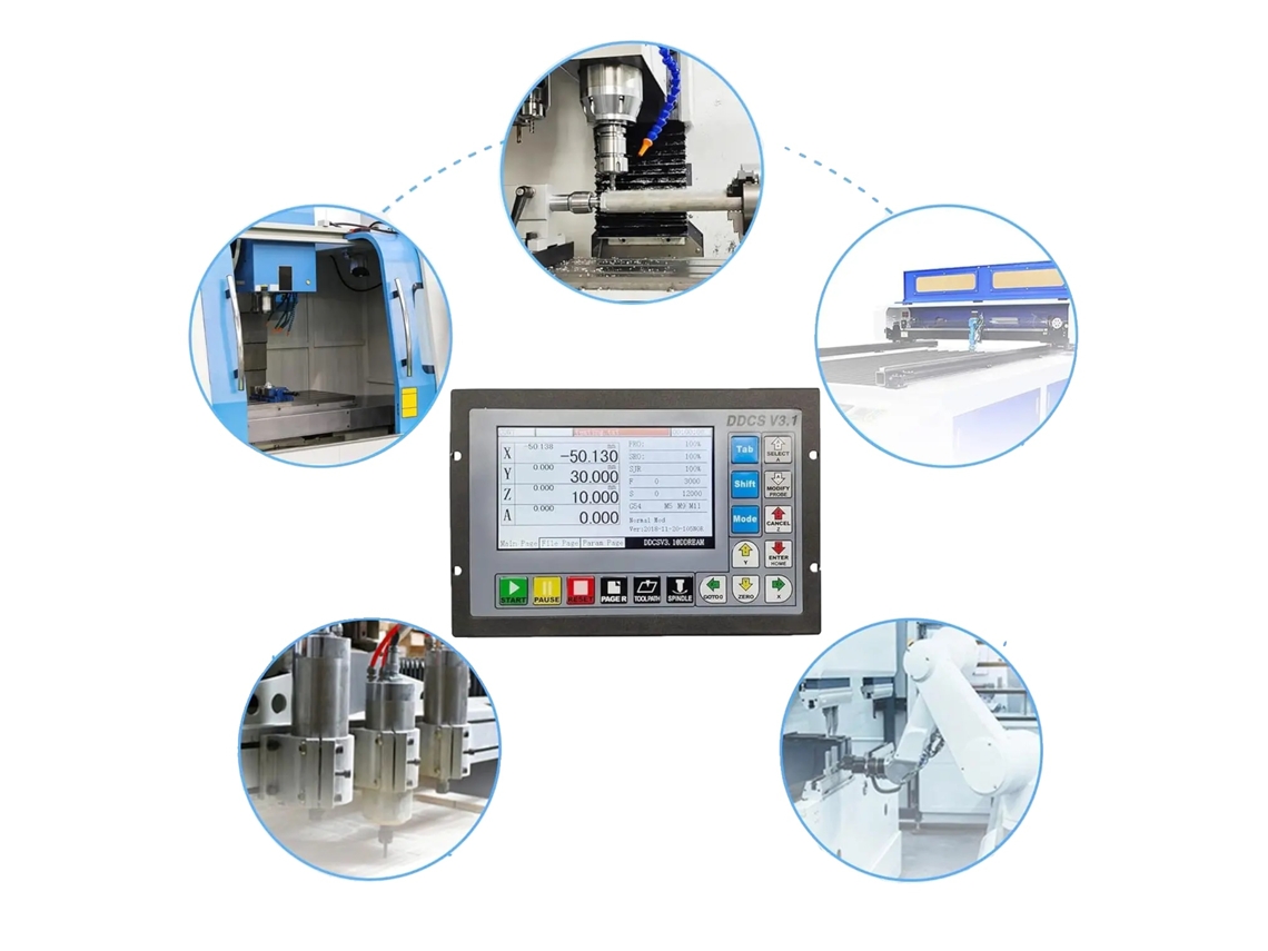 Controlador de movimiento CNC de 4 ejes, 24 V CC, 500 KHz, OEM