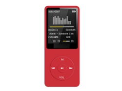 Reproductor De Música Mp3 Bluetooth Reproductor Walkman Adecuado Para Deportes Fitness Rojo