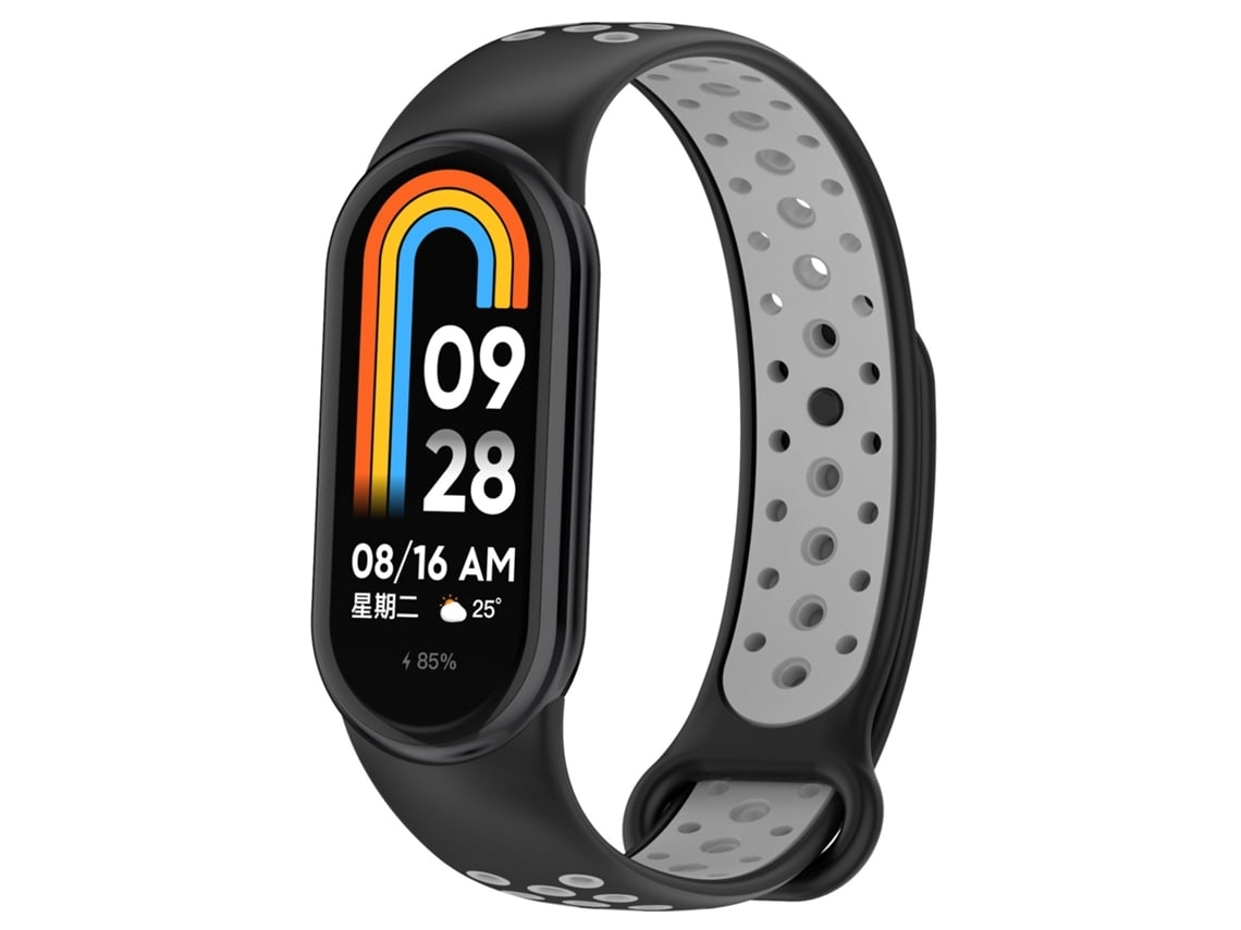 Pulseira De Reposição Preta/cinza Para Mi Band 8/9/10