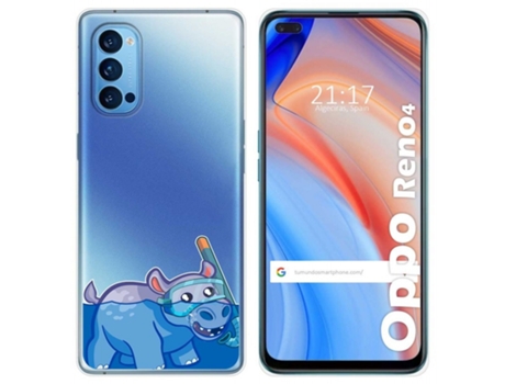 Carcasa Oppo Reno 4 5G TUMUNDOSMARTPHONE Dibujos Transparente Multicolor