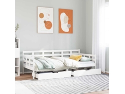 Sofá Cama Individual Con Cajones Lovely Home Blanco (90x190)