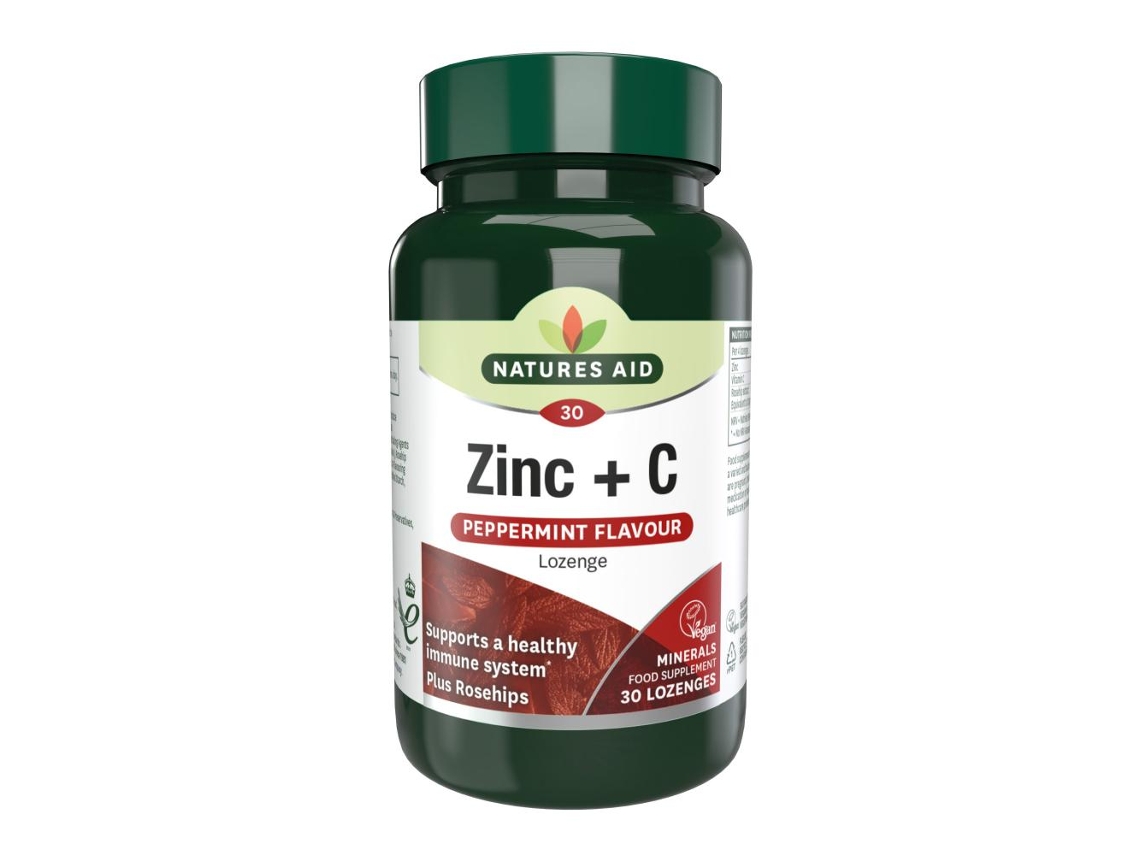 Natures Aid Zinc + C Peppermint Flavour Lozenge 30's