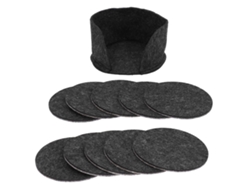 10 Protectores De Fieltro Redondos De 10 Cm Para Vasos, Tazas Y Mesas. Aislamiento Térmico.