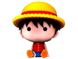 Figura PLASTOY Luffy chibi mealheiro one piece