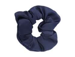 Lazos Elásticos De Pelo De Tela Suave Color Sólido, Accesorios Para Cabello Cute Y Grandes, Scrunchies Azul Oscuro