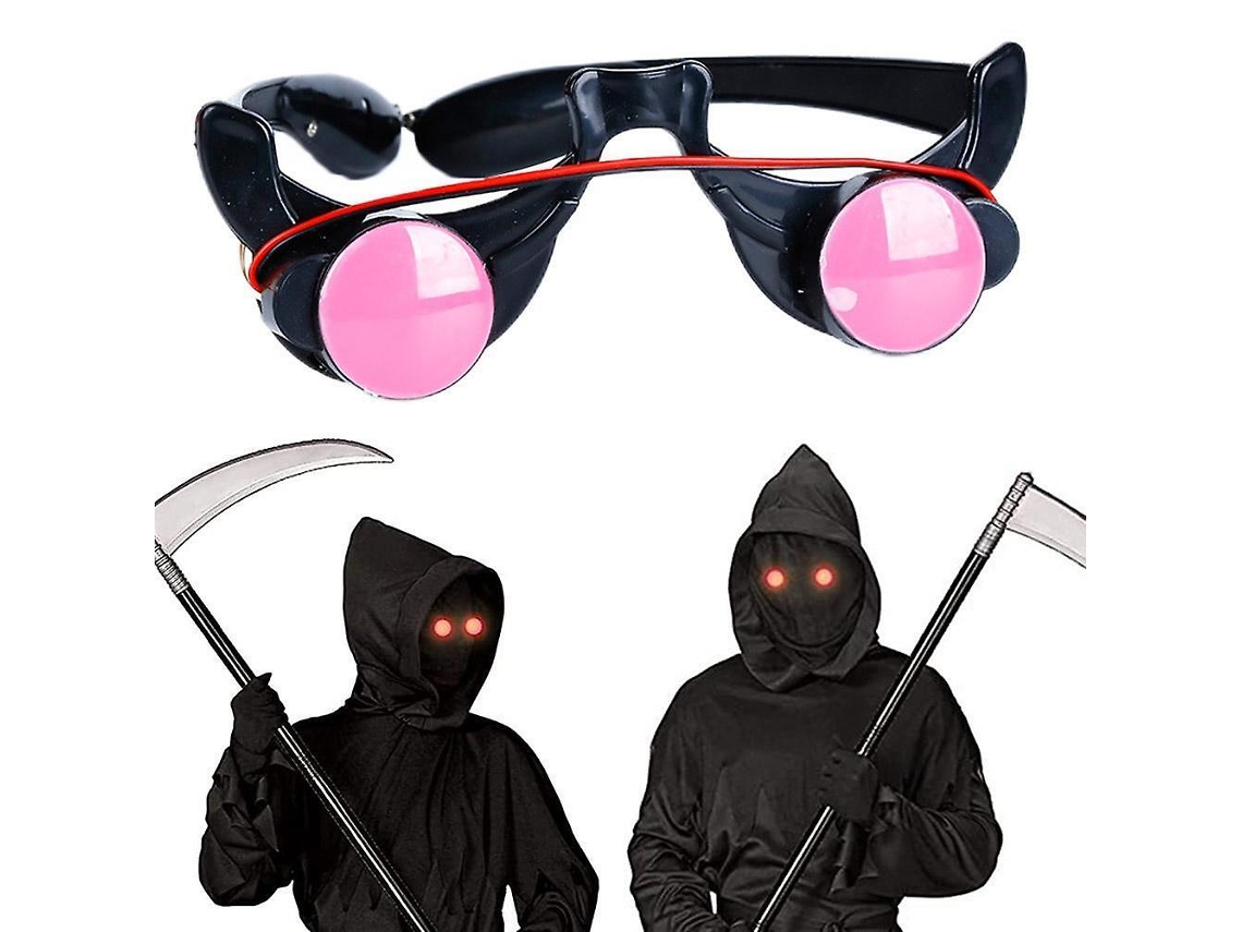 Gafas Luminosas Led Con Ojos Rojos Divertidas Para Halloween Disfraces Cosplay Accesorios Fiestas Como Se Muestra