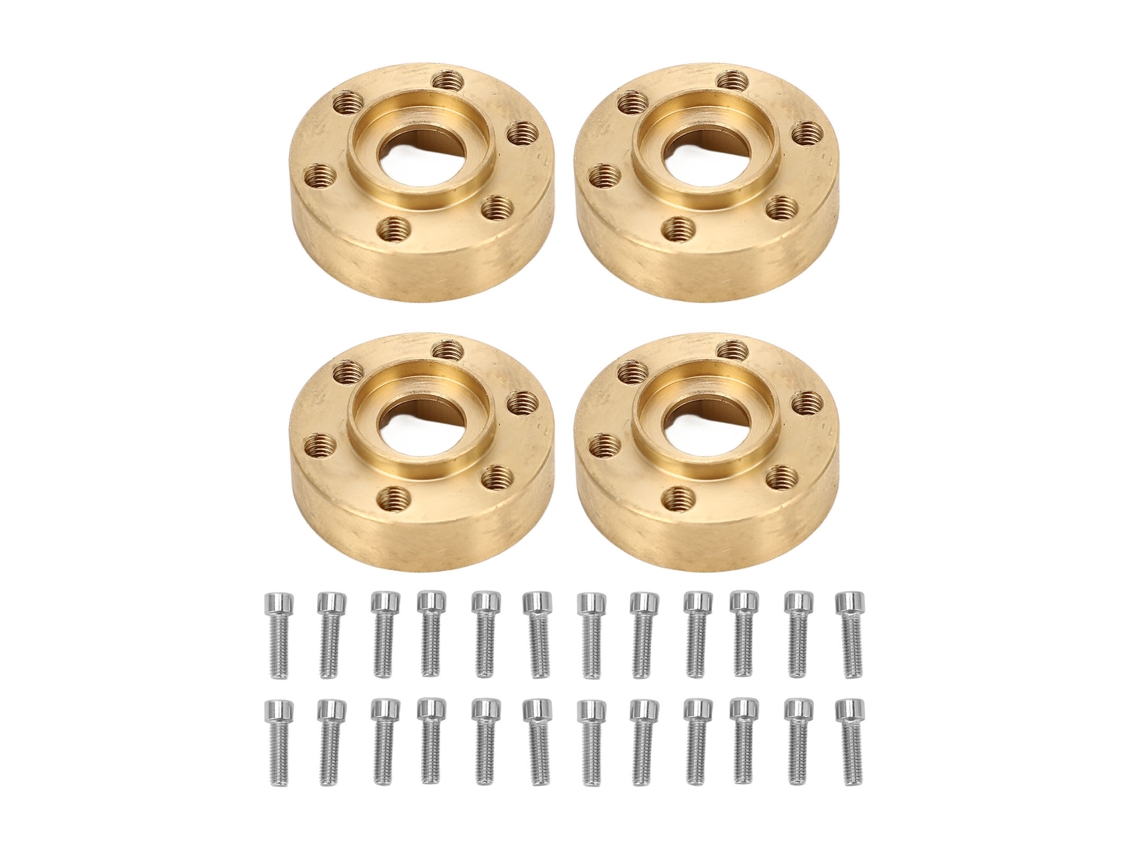 Adaptador Hexagonal Para Buje De Rueda Rc, 4 Piezas, 1,9" Y 2,2" En Latón Anticorrosión Para Crawler Con Contrapeso De Rueda De 9 Mm.