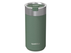 Botella térmica Quokka verde de 400 ml con infusor y aislamiento, modelo Boost