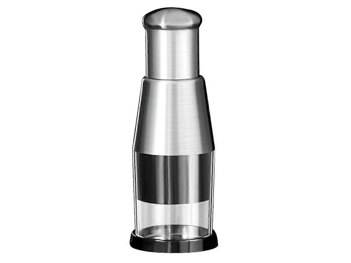 Prensa manual de acero inoxidable para ajos y cebollas, ideal para facilitar la preparación de alimentos en la cocina. Rosewell
