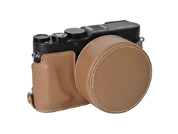 Funda protectora de piel sintética compatible con la cámara Leica D Lux 8 con tapa de lente Facpoet