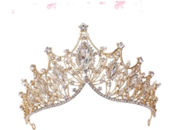 Cuelloronne De Mariée Cristaux Accesorio De Coiffure Léger Tiare Délicate Para Femme Mariage Fête Doré