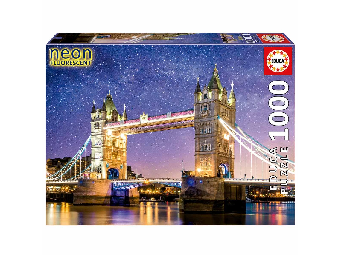 Puzzle EDUCA de 1000 Piezas Tower Bridge Neón en Londres 19930