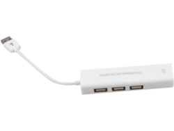 Adaptador Ethernet USB con concentrador rápido para PC y portátil, compatible con Windows, Plug and Play, blanco. Adaptador Ethernet USB Gokoco (1 unidad)