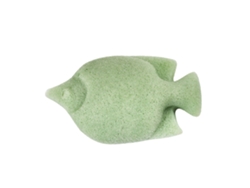 Esponja De Cuidado Facial E Corporal Em Forma De Peixe Natural (verde) Para Pele Sensível E Bebê