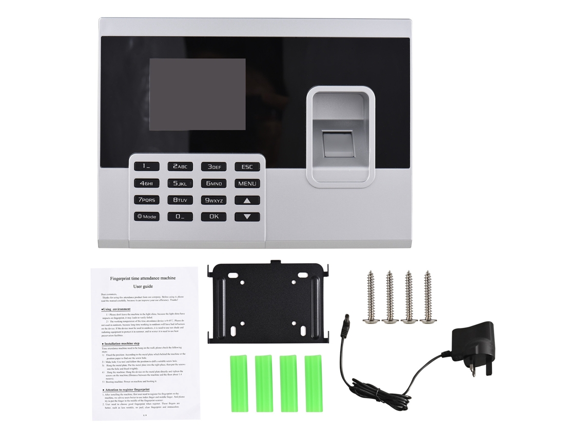 Máquina de control de asistencia con pantalla TFT de 2,8'' para una rápida identificación de empleados.