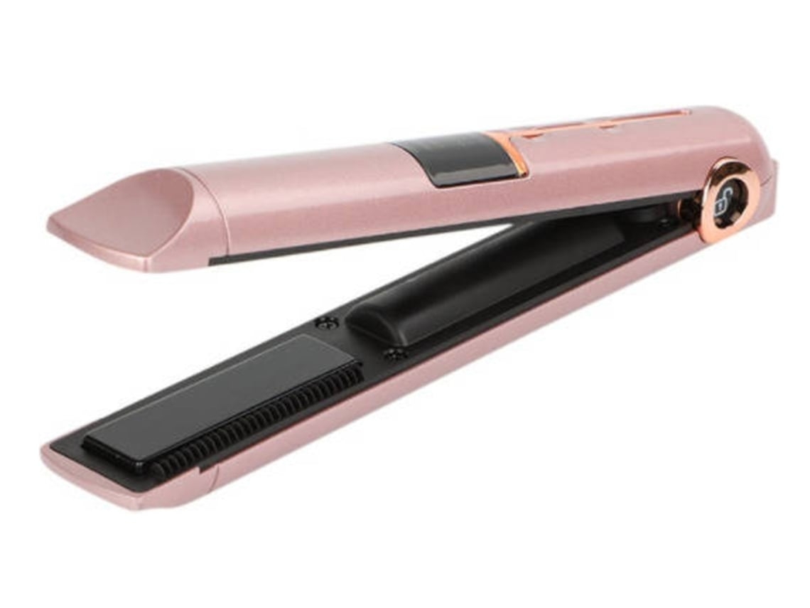 Mini Plancha De Pelo Y Rizador De Pelo Inalámbrico 2 En 1 Usb Plancha De Pelo Profesional De Cerámica Oro Rosa YEMAESRE
