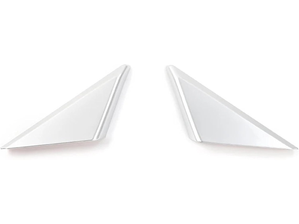 Pegatinas Triangulares De Abs Para Ventanas Mustang 2016-2023, Accesorios Estilo Automotriz (plateado)