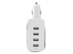 Cargador De Coche (4 Puertos Usb Con Cable De Extensión)