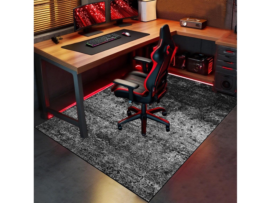 Tapete Cadeira Protetor Piso Antiderrapante 90 X 140 Cm Gamer, Pisos Duros, Escritório,