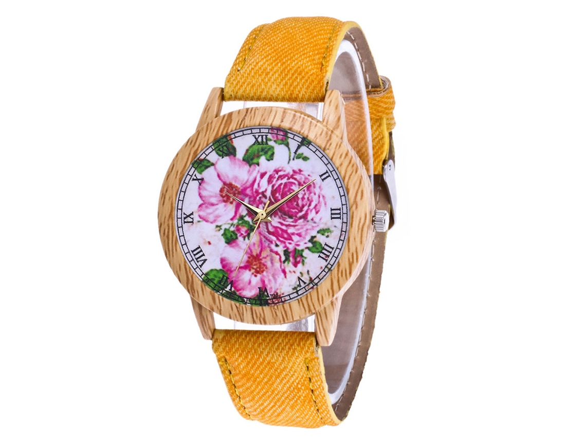 Reloj De Pulsera Yolako Para Mujer Con Correa De Plástico Y Cristales De Imitación (azul Claro Y Oro Rosa).