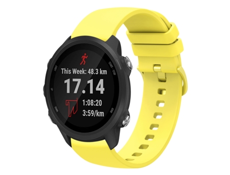 Correa de reloj inteligente para Garmin Forerunner 245 Correa de reloj de silicona suave de color sólido de 20 mm (amarillo)