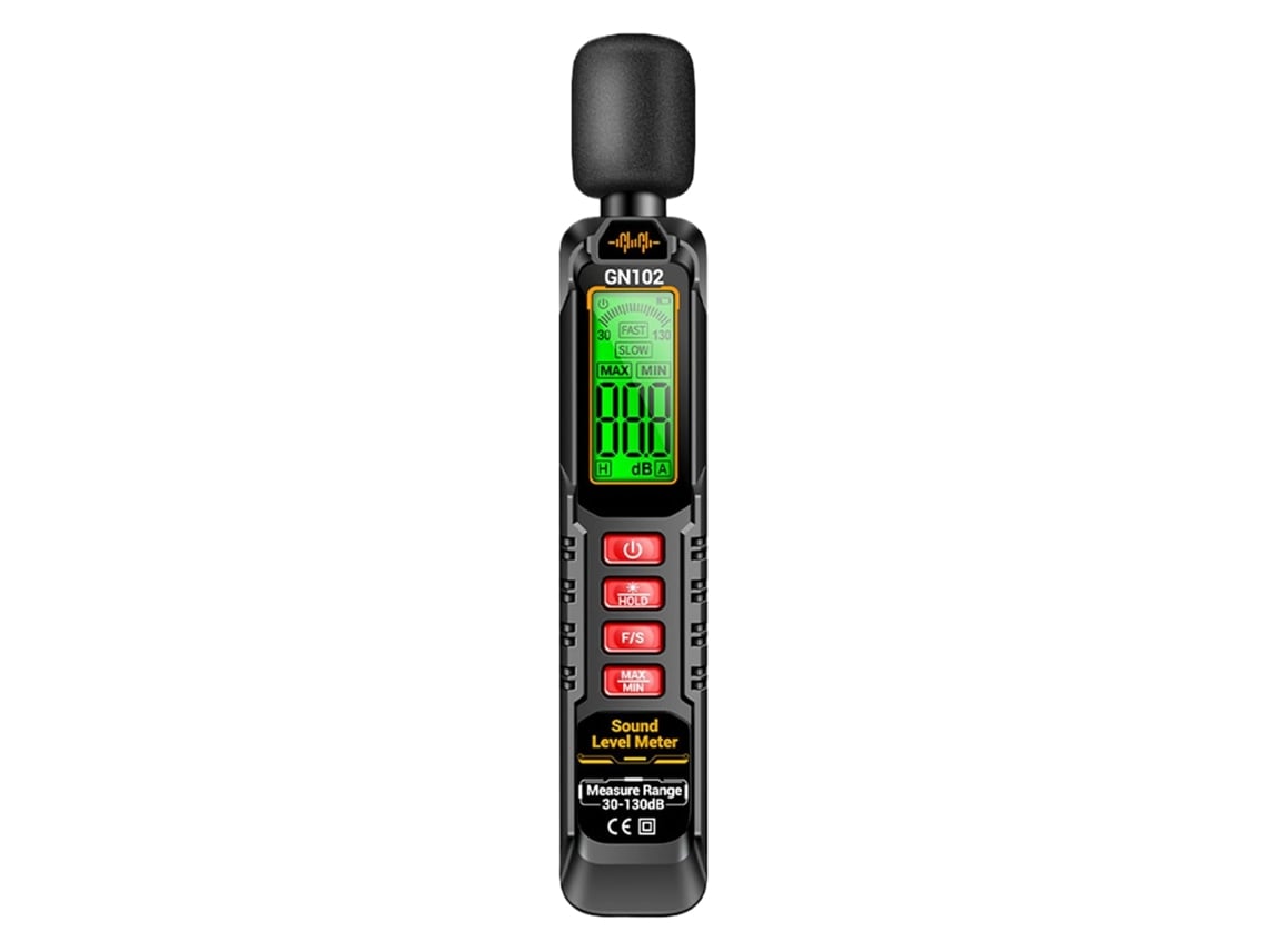 Medidor De Nivel De Sonido: Indicador De Db, Pantalla Lcd, Modo A, Precisión De 30 A 130 Db, Diseño Compacto